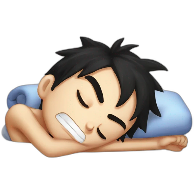 Luffy slepping emoji