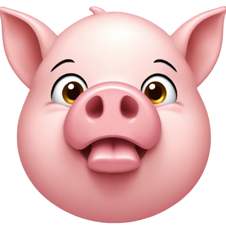 Pig  putting  lip gloss  on emoji