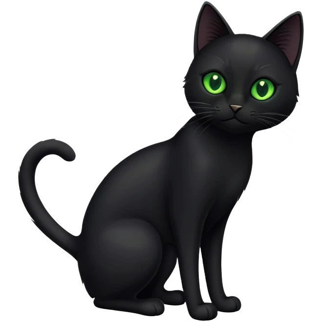black cat full body emoji