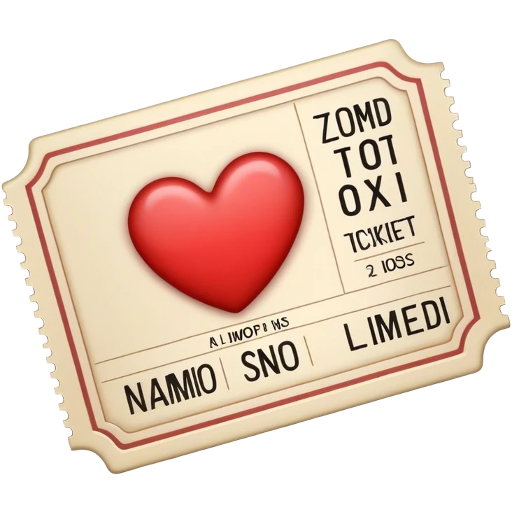 love movie ticket emoji