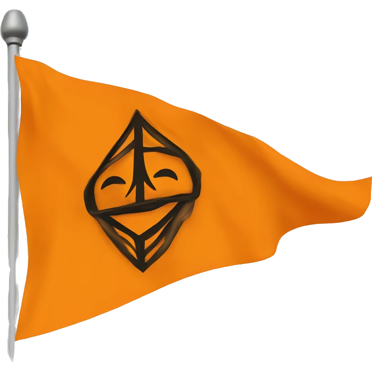 lonely flag in blue sky emoji