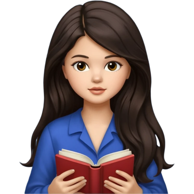 selena gomez is reading a book emoji