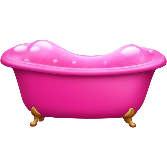 Hot pink bubble bath emoji