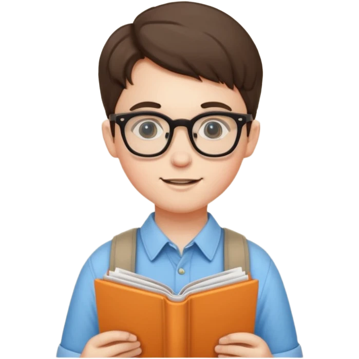 nerd kid museum tourist emoji