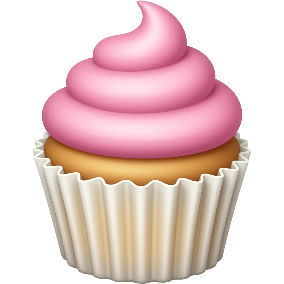 Cupcake with pink icing emoji
