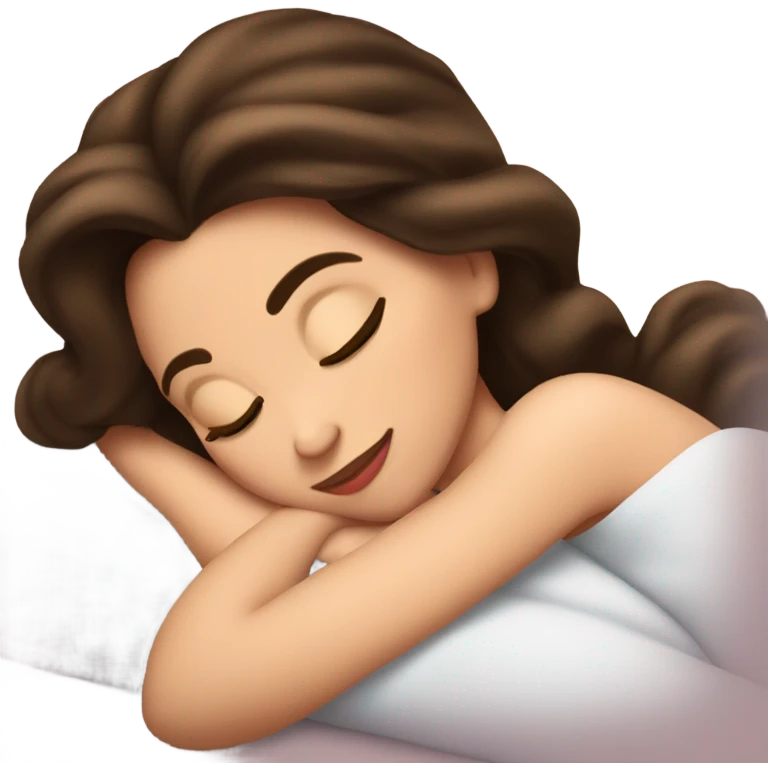 Sleeping brunette beauty Disney emoji