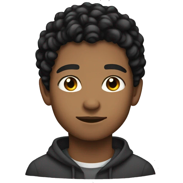 Black handsome 15 year old Lightskin side eyeing  emoji