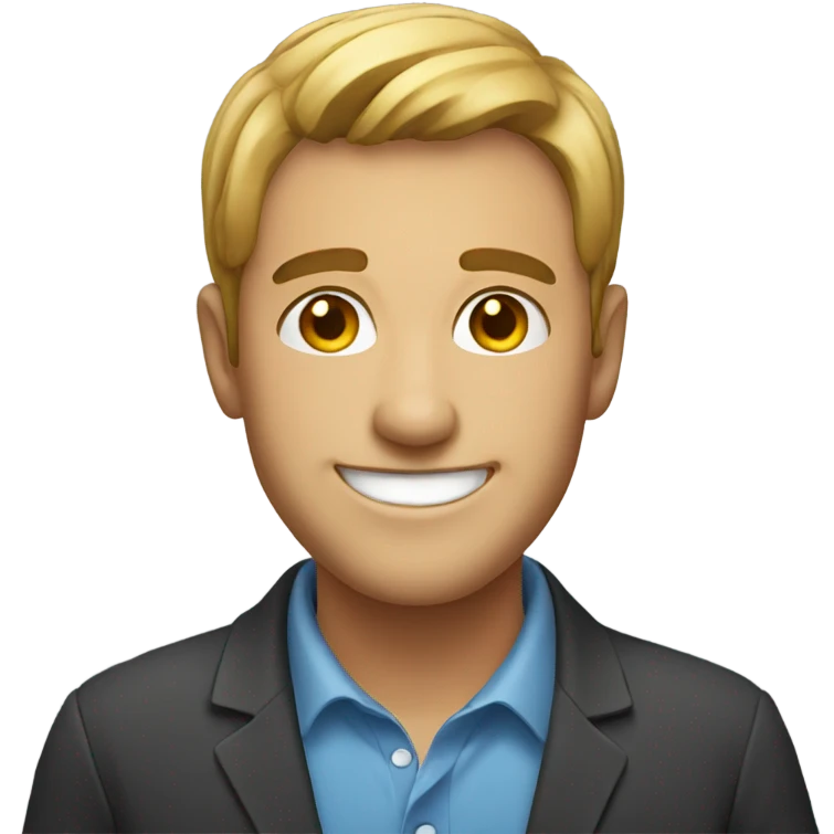 happy male portrait smiling emoji