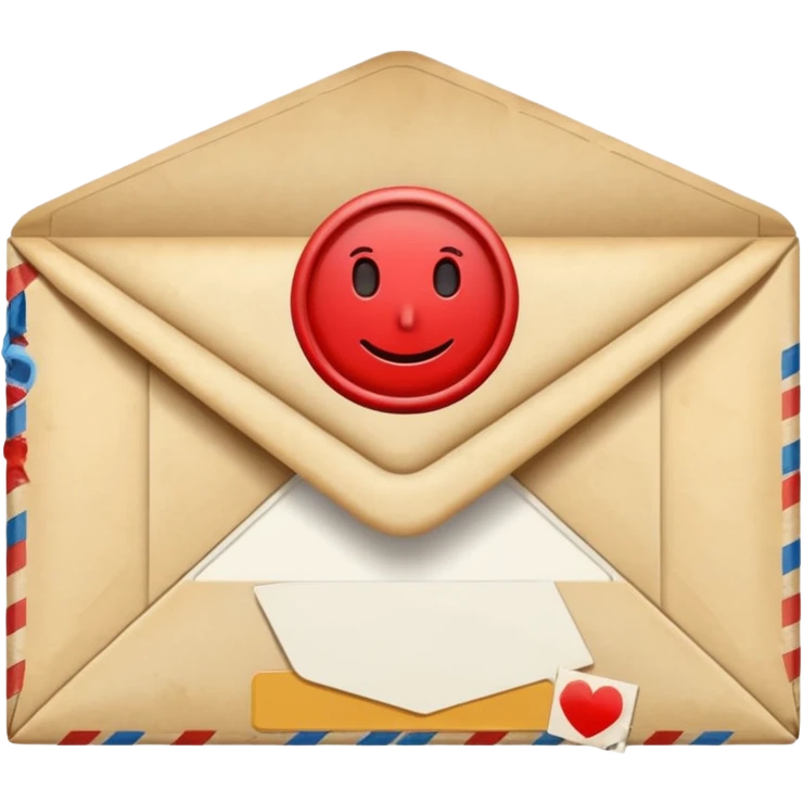 envelope with a stamp emoji