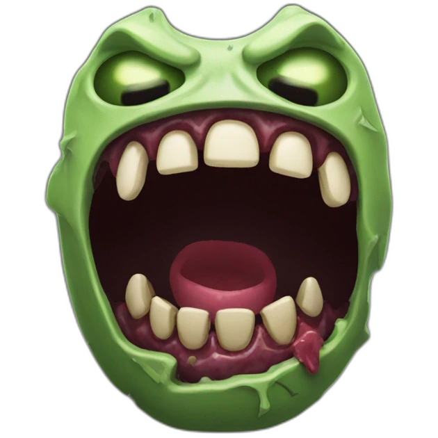 Zombie mouth open emoji