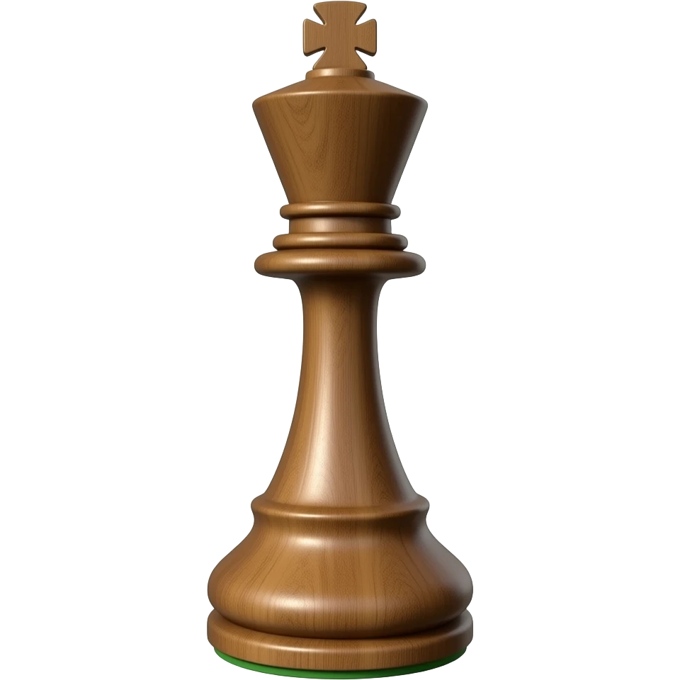 Tall 3d wooden chess piece emoji