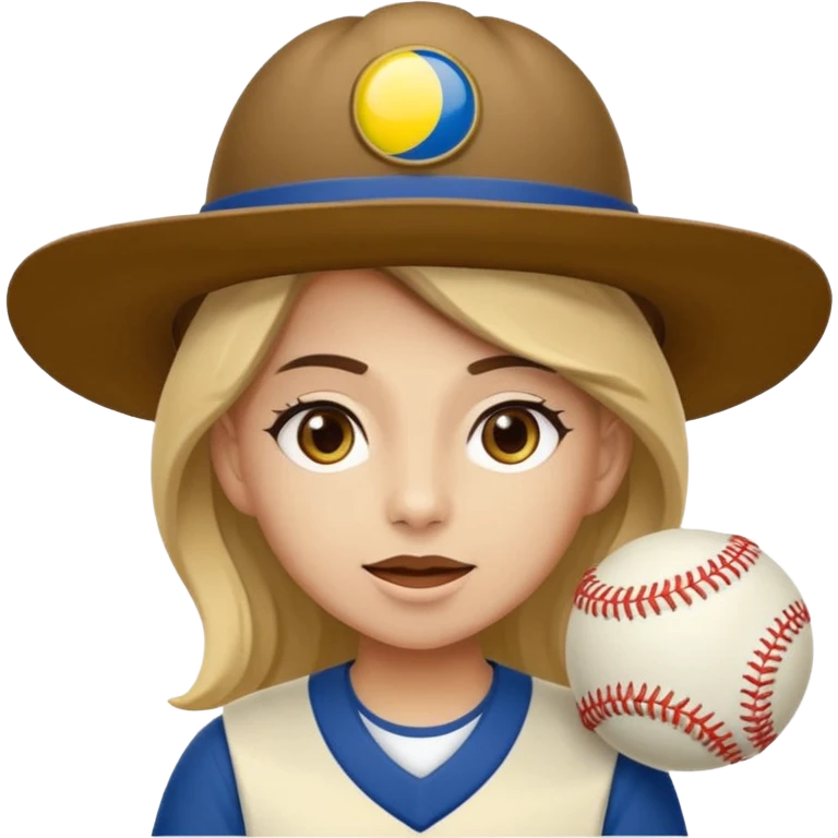 Un mono capuchino que predomine el color café, cara clara y expresiva, que lleve uniforme de softbol de Colombia, con un sombrero vueltiao' un poco inclinado, alegre, atlético y una gorra que diga "Yaifer" emoji