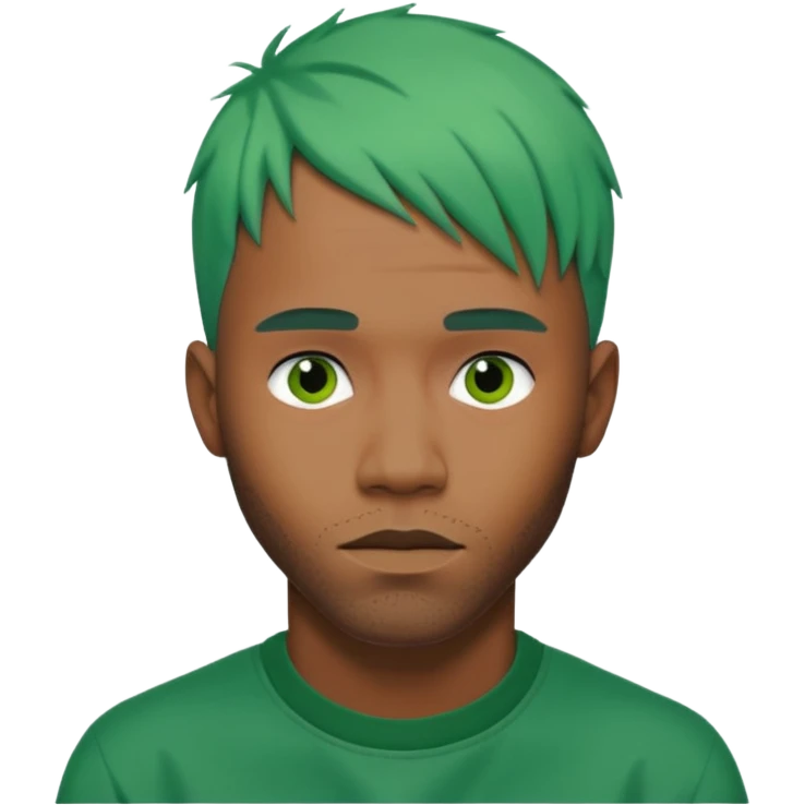 frank ocean with green hair emoji  emoji