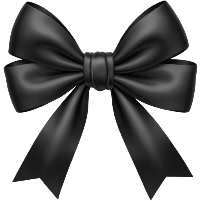 Black bow emoji