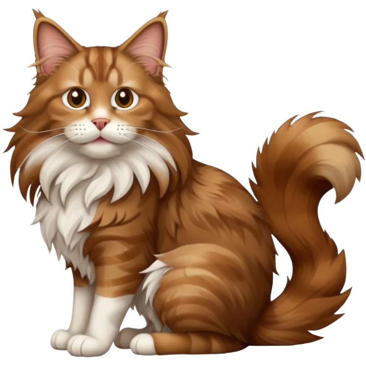 a maine coon cat farting emoji