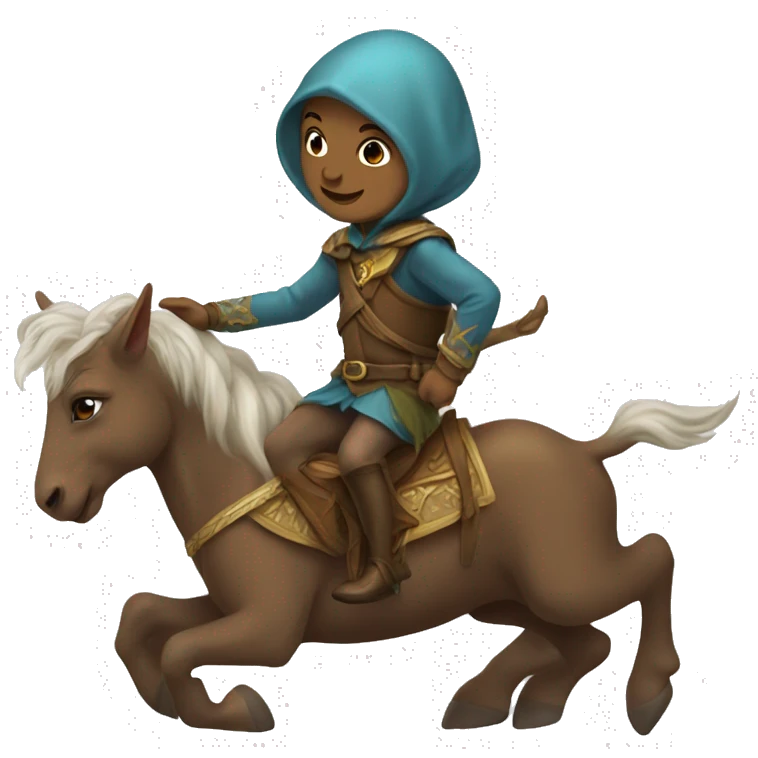 elfe sur un dauphin emoji