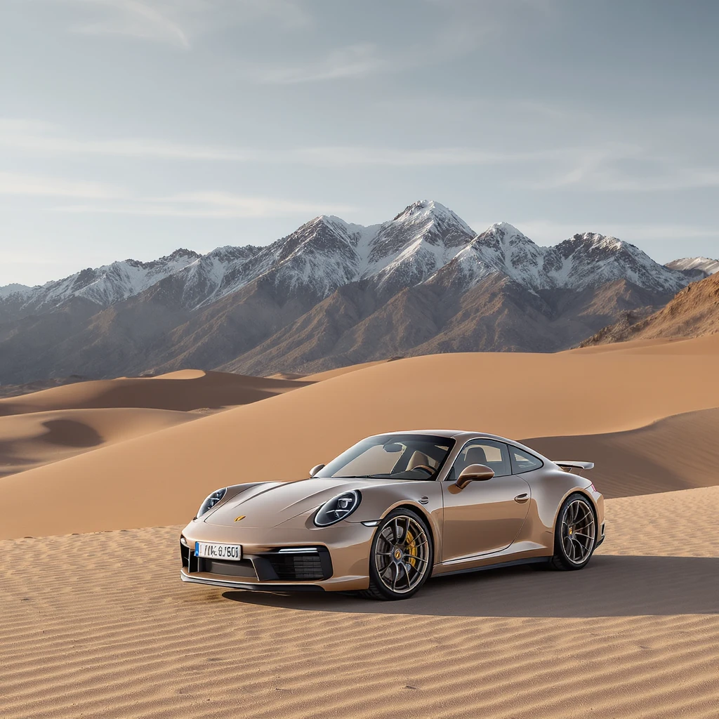 A modern desert mountain, wallpaper, modern, porsche 911 emoji