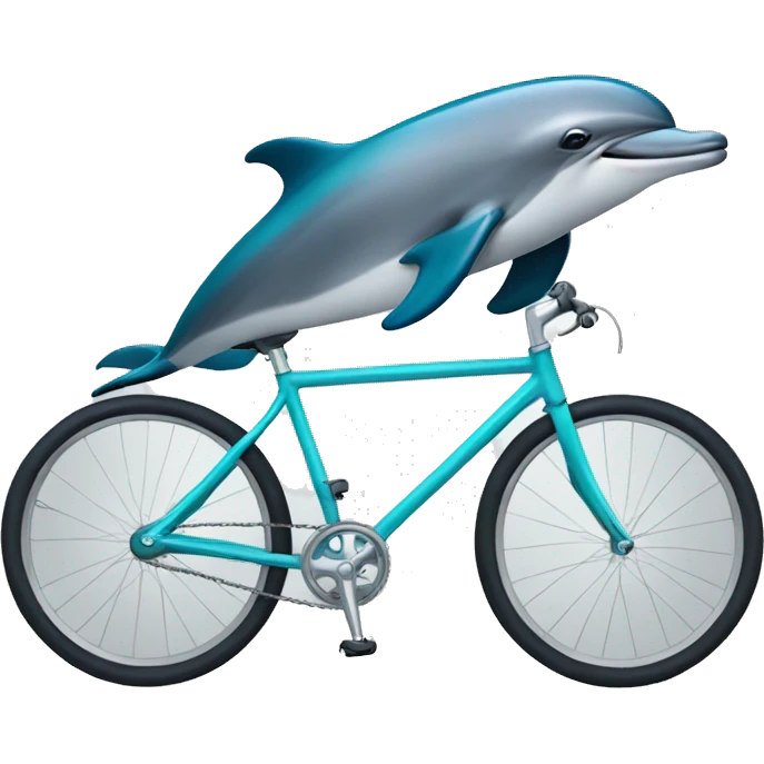 Dolphin riding a bike emoji