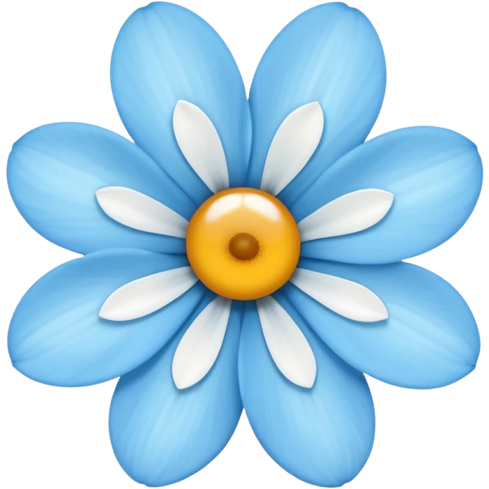light blue  flower with a white center emoji