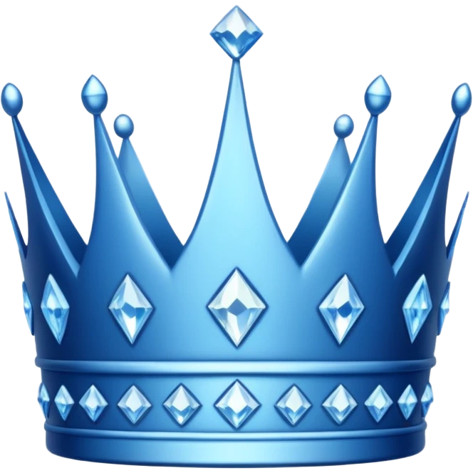 crown made of diamond blue emoji