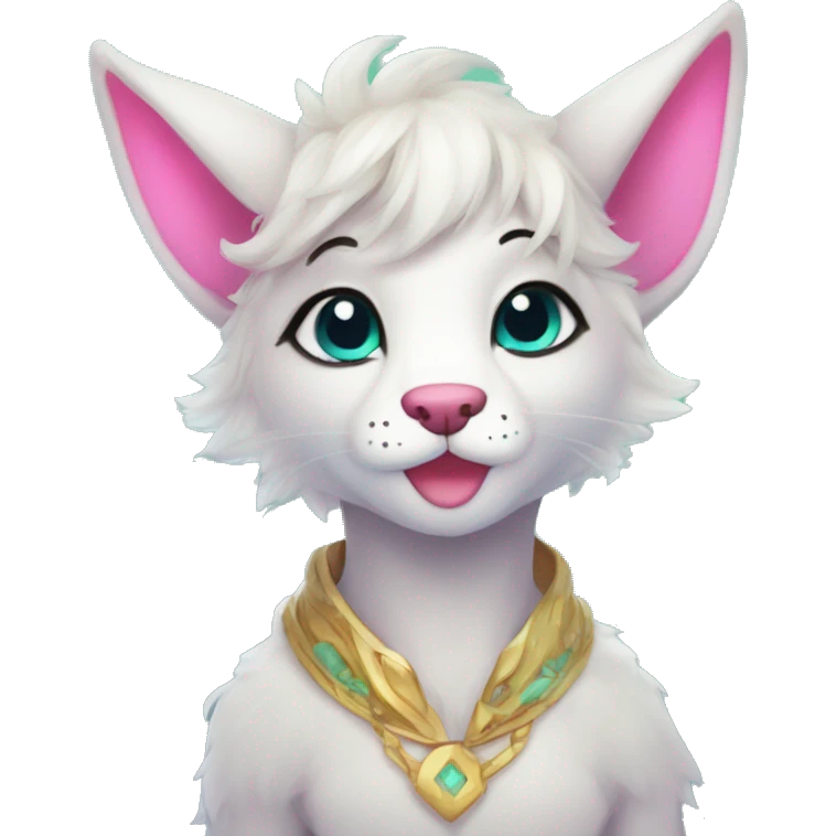 Kawaii bright fantasy ethereal anthro fursona animal emoji