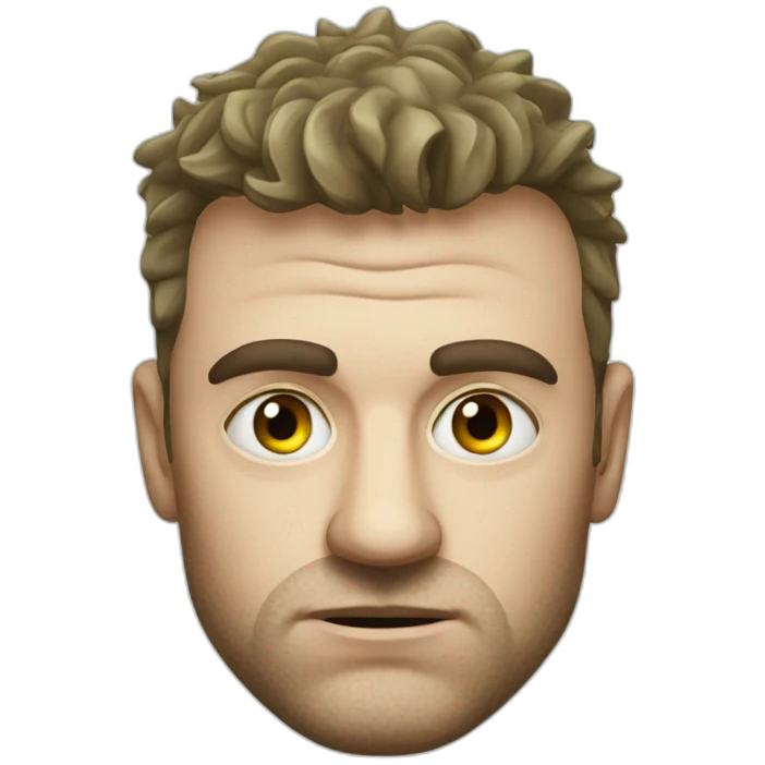 Hungover irish rugby player with bloodshot eyes emoji