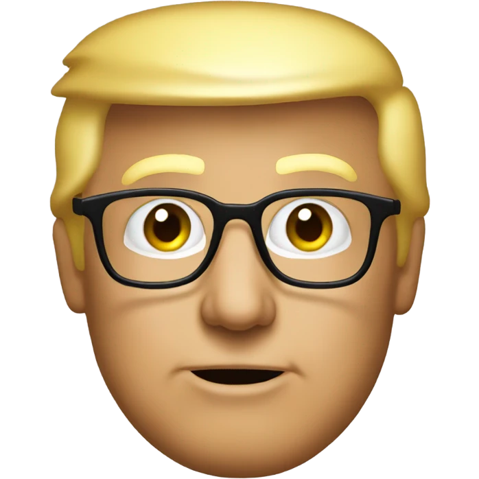 Trump with glasses emoji