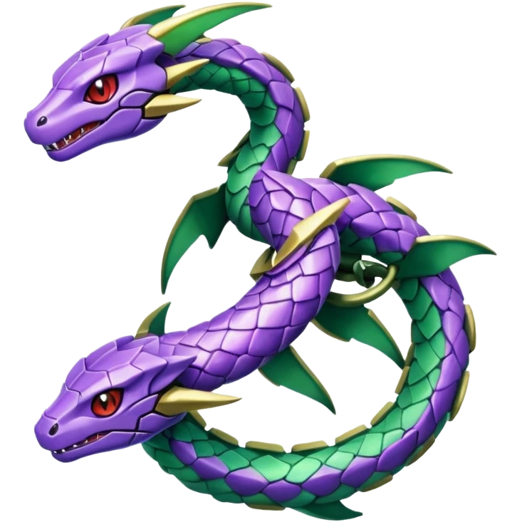 Pokemon legendary purple and cian crystal rayquaza emoji