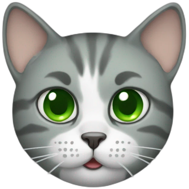 Grey cat green vomit emoji