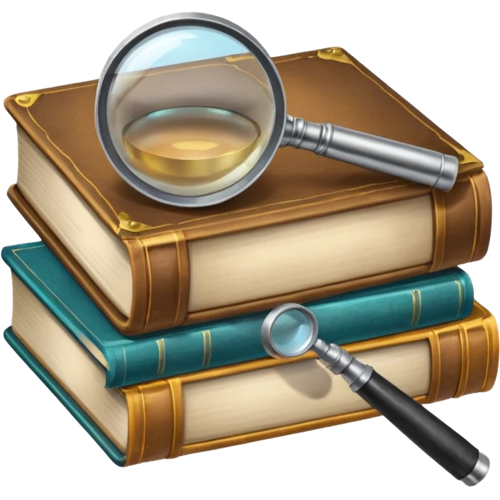 stack of pathology books with a magnifying glass emoji