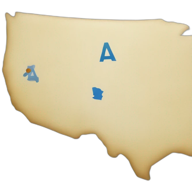 Map of USA with israel written on it emoji