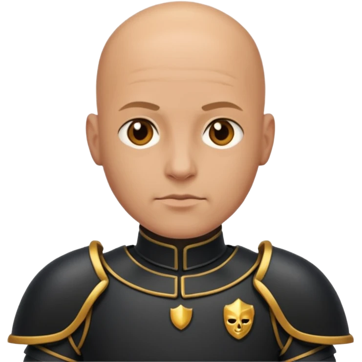 bald armed guards black armour emoji