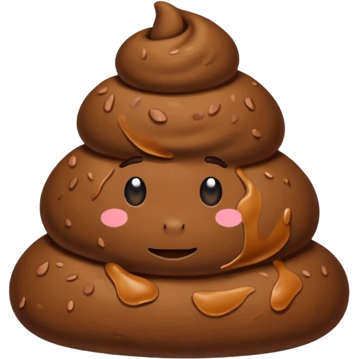 Poop coming out of butt emoji