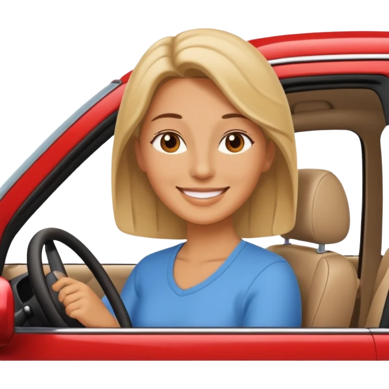 Stikers of mom which is a bit old and is relax and I will put her in a car emoji