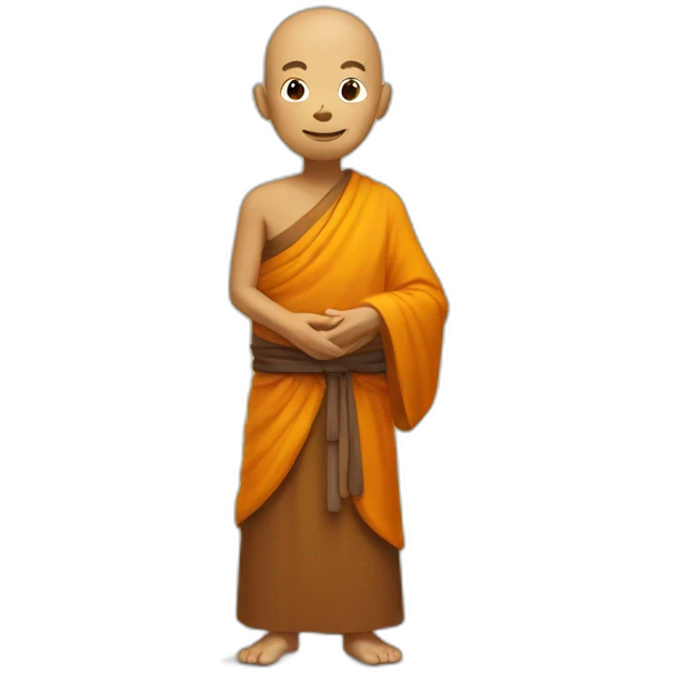 Monk with sunshine emoji