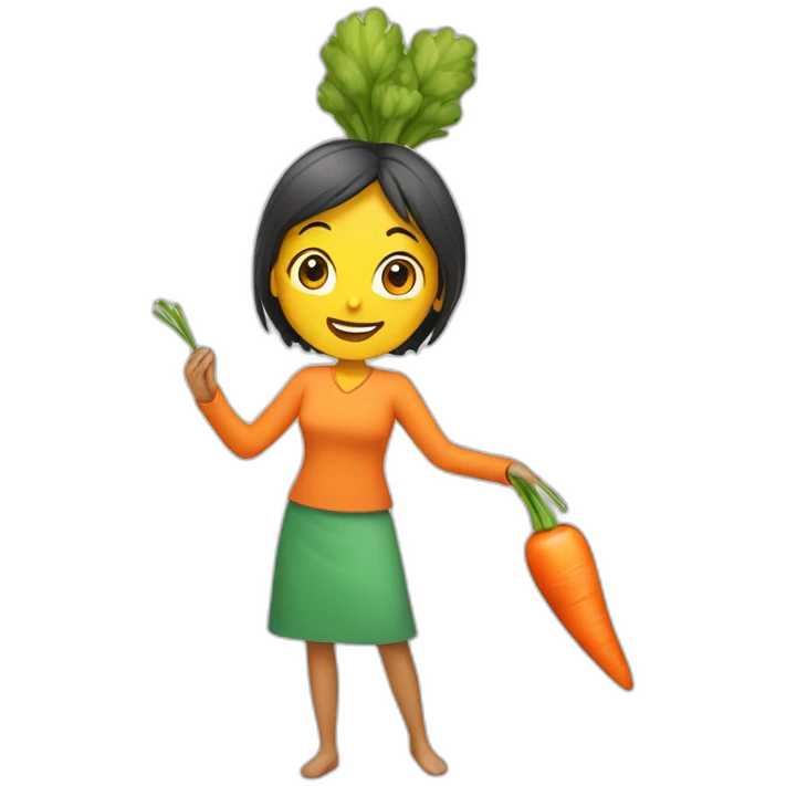 Women spining carrot emoji