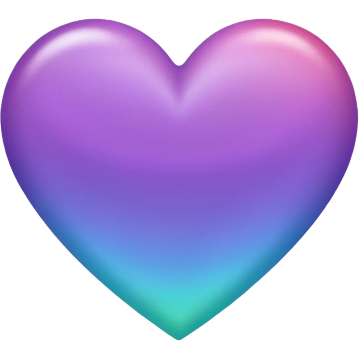 Wisteria and Malibu multicolor emoji heart emoji