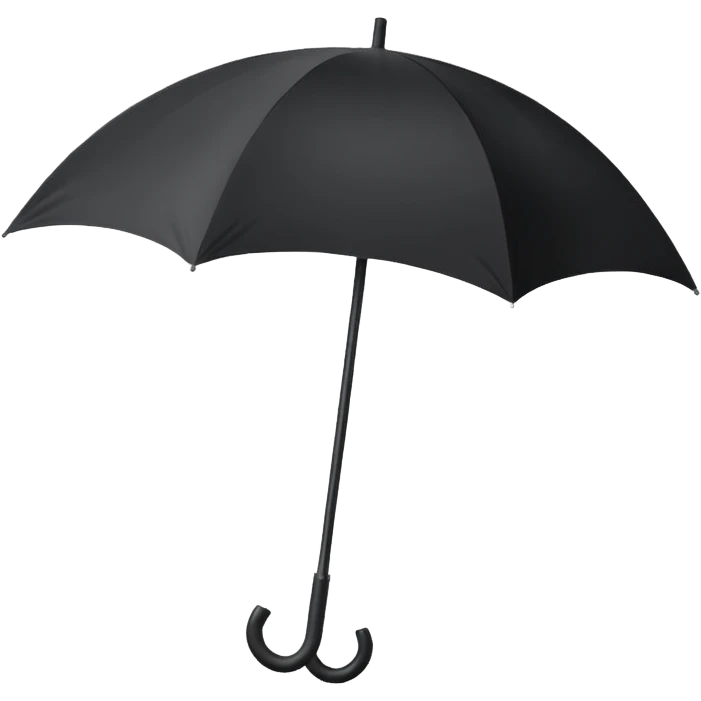black open umbrella emoji