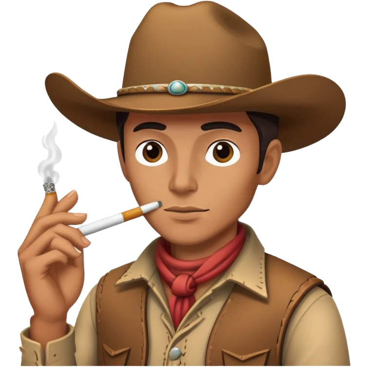 Cowboy holding a cigarette  emoji