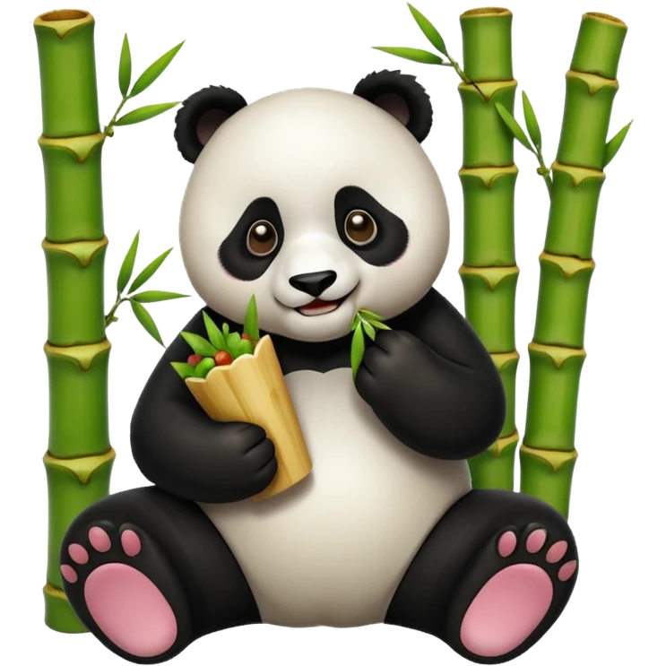 bamboo eating panda emoji