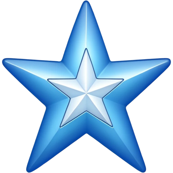 Create a verified badge a blue star with a white verified  emoji