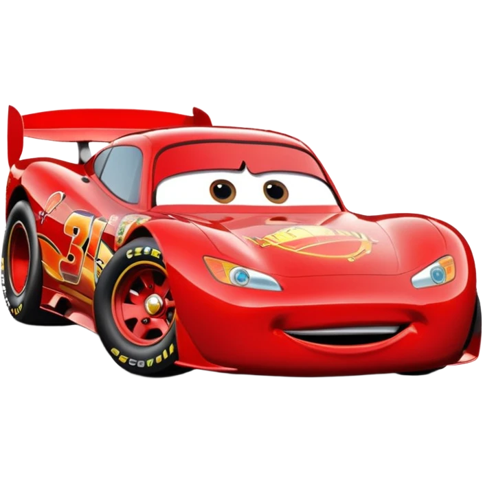 lightning mcqueen metallic red emoji