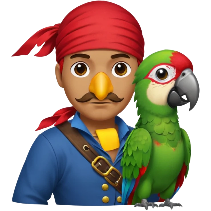 pirate and parrot emoji