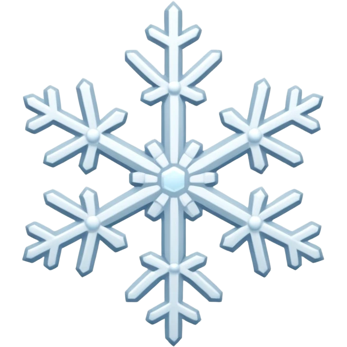 aesthetic white snowflake in chibi style emoji