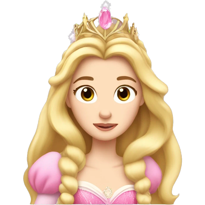 Princess Aurora with tiara sleeping beauty emoji