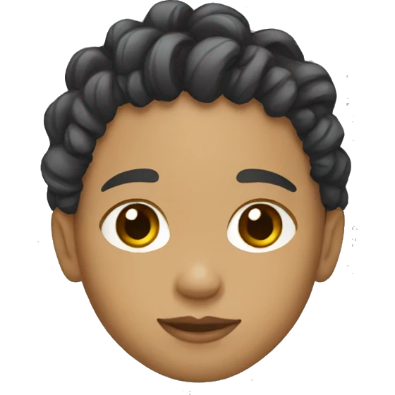 light skin kid with stater locs emoji