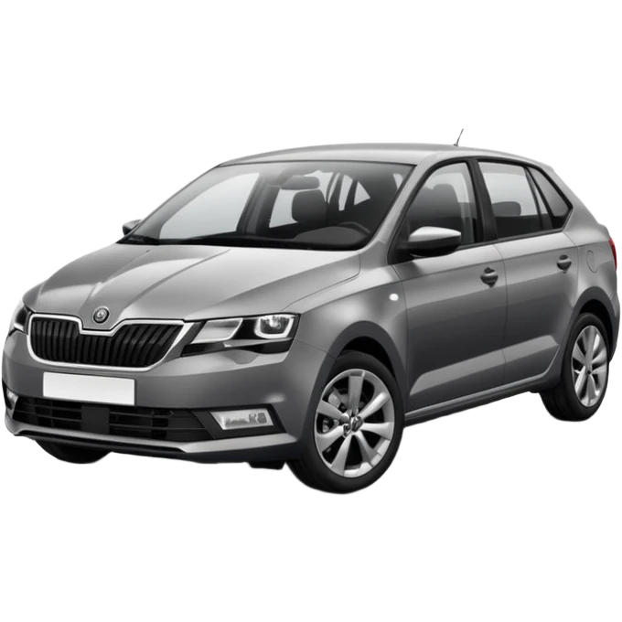 Dark grey Skoda Rapid 2018 spaceback emoji