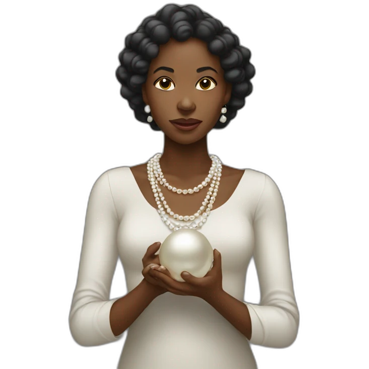 Black woman clutching  pearls emoji