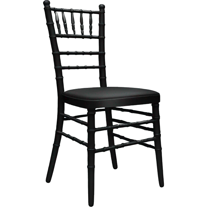 Black Chiavari chair from the side emoji