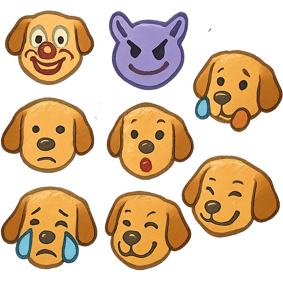A dog that can swim emoji
